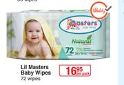 Lil Masters Baby Wipes 72 Wipes-Per Pack