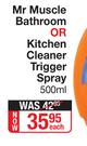 Mr Muscle Bathroom Or Kitchen Cleaner Trigger Spray-500ml Each