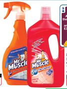 Mr Muscle Bathroom Or Kitchen Cleaner Trigger Spray-500ml Each