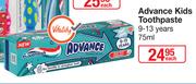 Aquafresh Advance Kids Toothpaste (9-13 Years)-75ml Each
