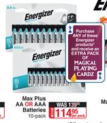 Energizer Max Plus AA Or AAA Batteries-10 Per Pack
