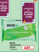 Medic Disinfectant Wipes-40 Wipes Per Pack