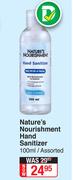 Nature's Nourishment Hand Sanitizer Assorted-100ml