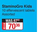 StaminoGro Kids Assorted-10 Effervescent Tablets
