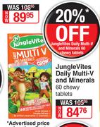 JungleVites Daily Multi V And Minerals-60 Chewy Tablets