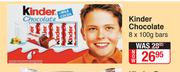 Kinder Chocolate-8 x 100g Bars