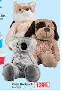 Plush Backpack Assorted-Each