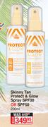 Skinny Tan Protect & Glow Spray SPF30 Or SPF50-200ml