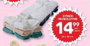3 Pack Facecloths 30x30cm-Per Pack