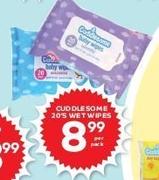Cuddlesome 20's Wet Wipes-Per Pack