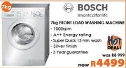 Bosch 7Kg Front Load Washing Machine