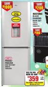 Defy 328Ltr Fridge/Freezer C367 W/D MET