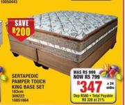 Sertapedic Pamper Touch King 183cm Base Set