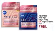 Nivea Advanced Anti Age Day SPF15 Or Night Cream-50ml Each