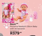Bayer Piccolina Newborn 30cm Baby With Accessories BAY93023AA