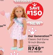 Our Generation Classic Doll Esme 19" Blonde OG-0018245