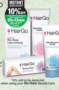 Hair Go Ready To Use Legs & Body Wax Strips Assorted-12Pack