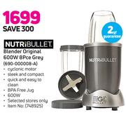 Nutri Bullet Blender Original 600W 8 Pce Grey