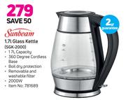 Sunbeam 1.7Ltr Glass Kettle SGK-2000