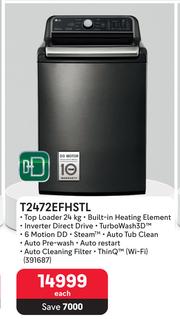 Special LG 24Kg Top Loader Washing Machine T2472EFHSTL m.guzzle