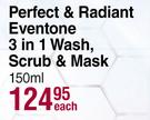 Nivea Perfect & Radiant Eventone 3 In 1 Wash, Scrub & Mask-150ml Each