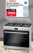 Bosch 900mm 5-Burner Gas Top With Gas Oven
