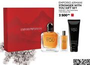 Emporio Armani Stronger With You Gift Set 100ml EDT + 15ml Travel Spray + 75ml Shower Gel
