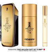 Rabanne One Million Gift Set 100ml EDT + 150ml Deo + 10ml Travel Spray