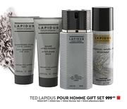 Ted Lapidus Pour Homme Gift Set 100ml EDT+100ml Shower Gel+100ml Aftershave Balm