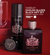 Yardley English Blazer Black Gift Set 100ml EDP + 125ml Deo + Watch