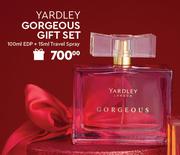 Yardley Gorgeous Gift Set 100ml EDP + 15ml Travel Spray