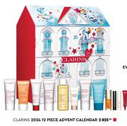 Clarins 2024 12 Piece Advent Calendar