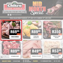 Chikro Food Market Grassy Park : Mid Month Specials (13 July - 16 July 2023), page 1