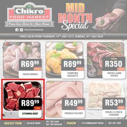 Chikro Food Market Grassy Park : Mid Month Specials (13 July - 16 July 2023), page 1