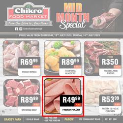 Chikro Food Market Grassy Park : Mid Month Specials (13 July - 16 July 2023), page 1