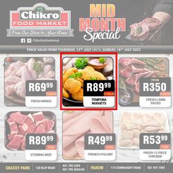 Chikro Food Market Grassy Park : Mid Month Specials (13 July - 16 July 2023), page 1