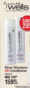 Gerald Wells Hair Treatments Silver Shampoo Or Conditioner-300ml Each