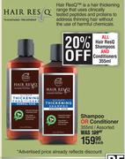 Hair ResQ Shampoo Or Conditioner Assorted-355ml Each