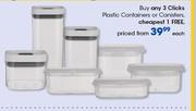 Clicks Plastic Containers Or Canisters-Each