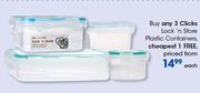 Clicks Lock'n Plastic Containers-Each