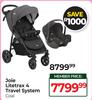 Joie Litetrax 4 Travel System (Coal)