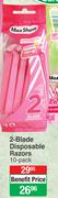 Max Shave 2-Blade Disposable Razors-10 Pack