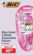 Bic Miss Soleil 3-Blade Disposable Razors-4Pack