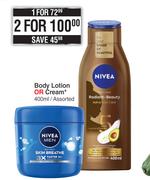 Nivea Body Lotion Or Cream Assorted-400ml