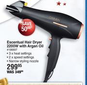 Carmen 2200W Escentual Hair Dryer With Argan Oil