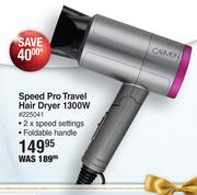 Carmen 1300W Speed Pro Travel Hair Dryer