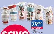 Clicks 4-Piece Mug Sets-Per Set