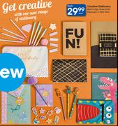 Creative Stationery Black Edge, Rose Gold, Mermaid or Dinki Dino-Each