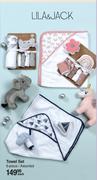 Lila & Jack Towel Set 6 Piece Assorted-Each