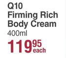 Nivea Q10 Firming Rich Body Cream-400ml Each
